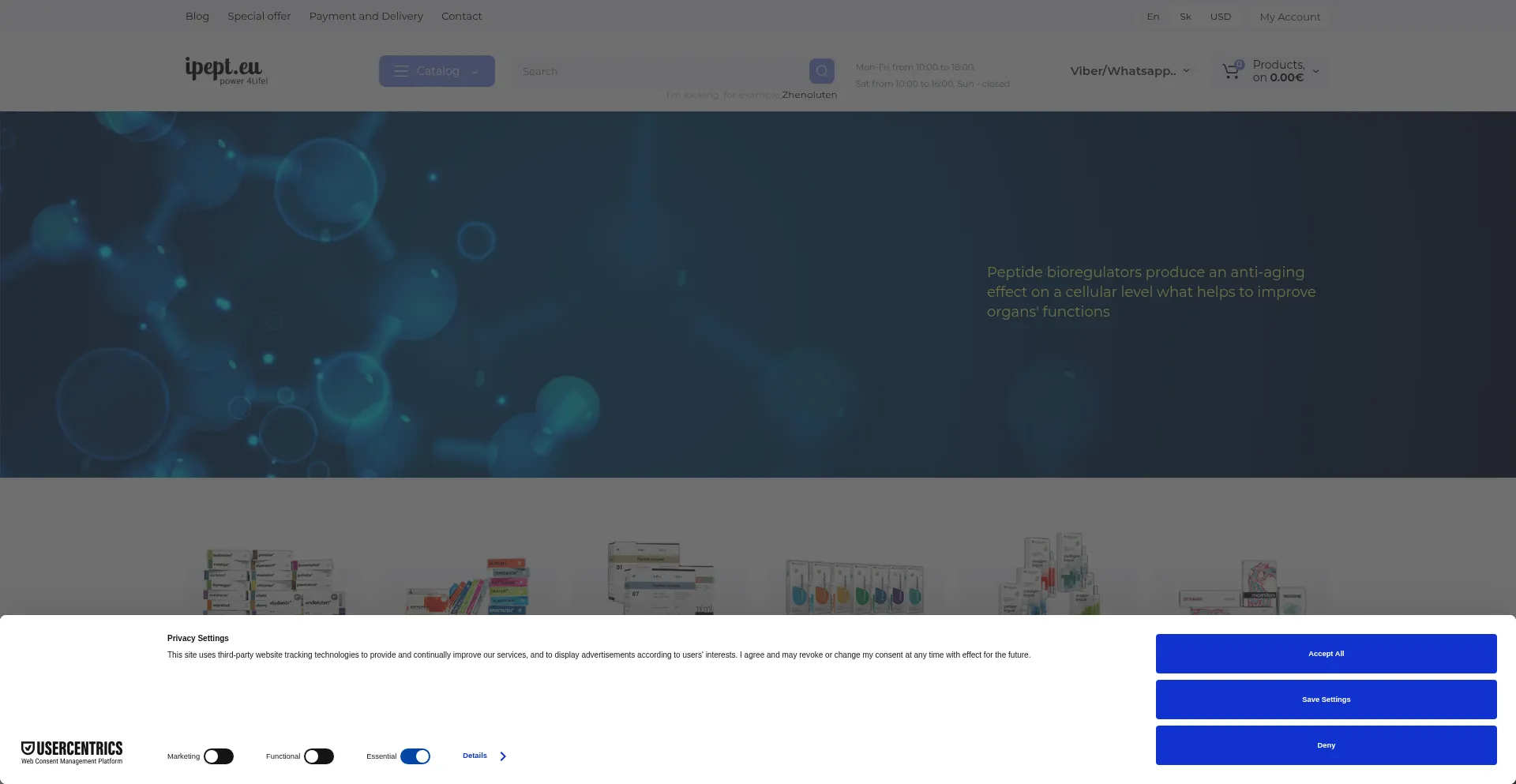Website screenshot of Ipept.eu