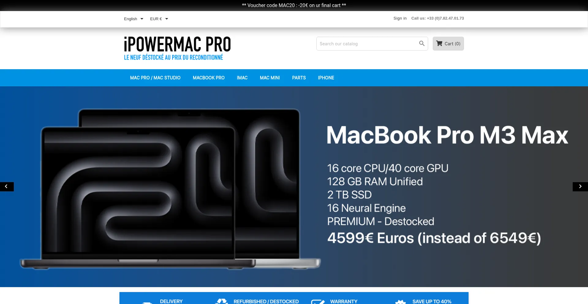 Website screenshot of Ipowermacpro.com