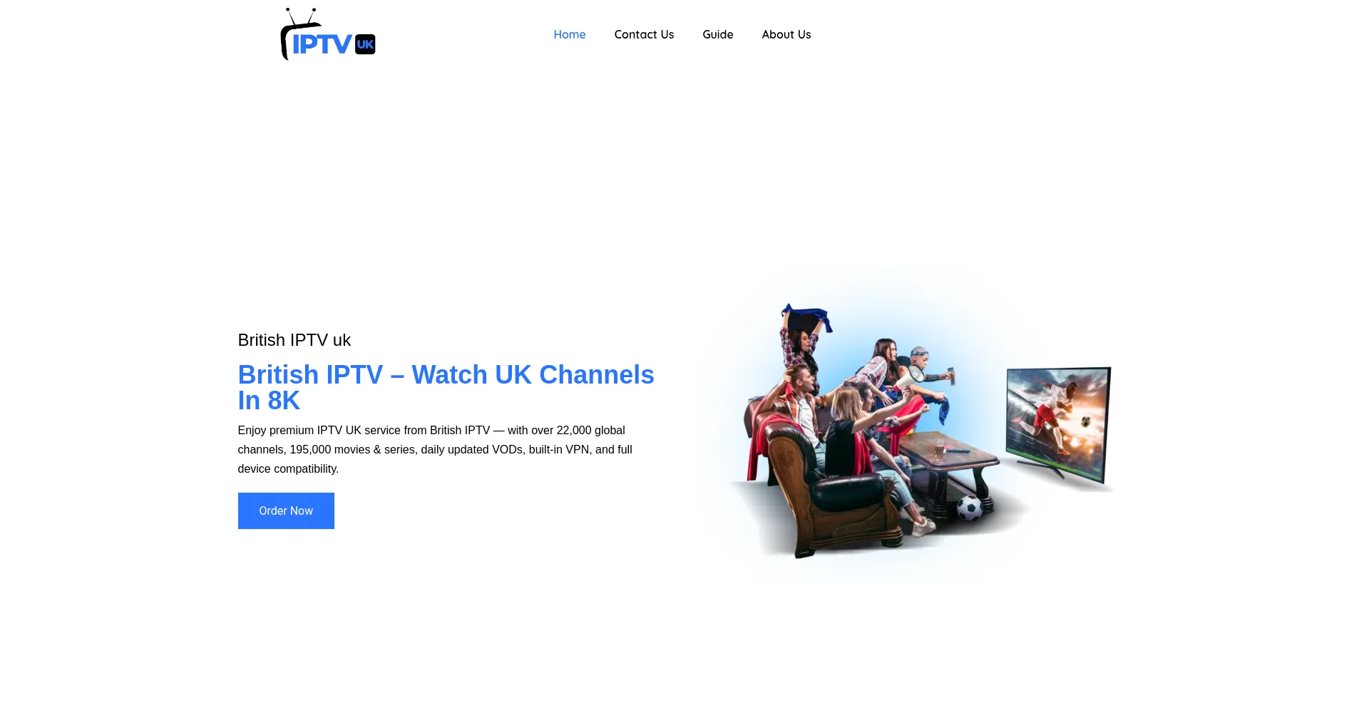 Website screenshot of Iptv-britishiptv.com