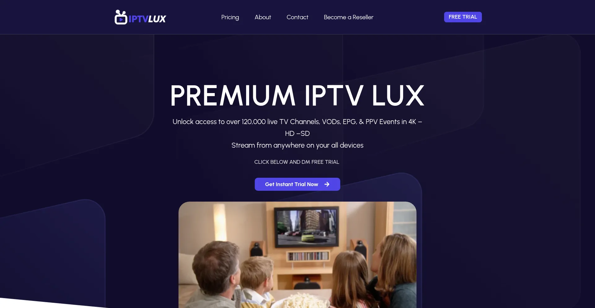 Website screenshot of Iptv-lux.com