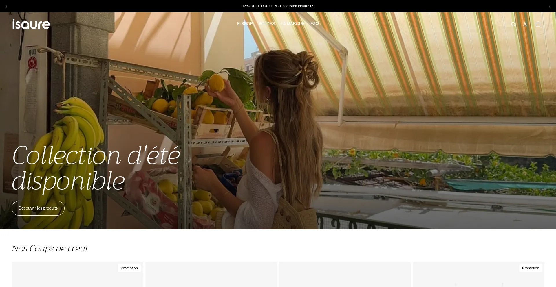 Website screenshot of Isaure.co