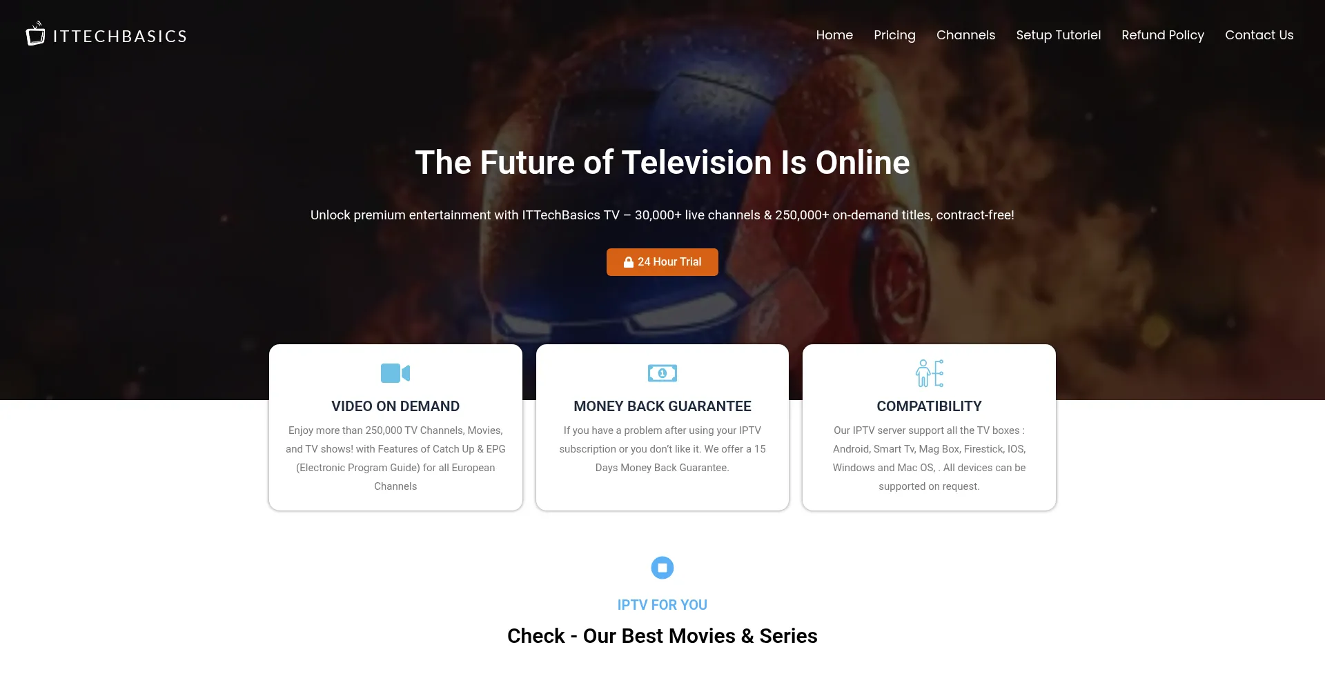 Website screenshot of Ittechbasics.tv