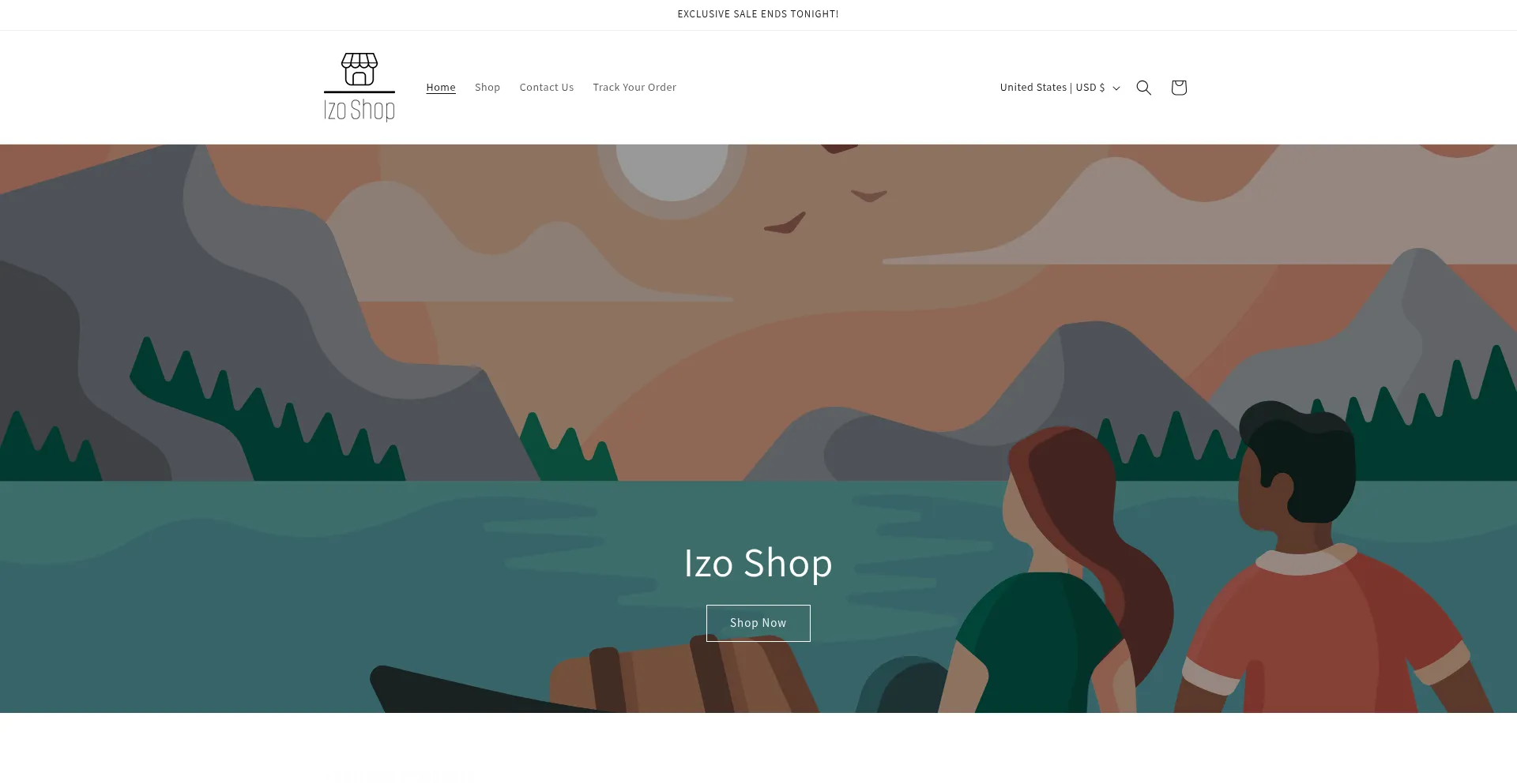 Website screenshot of Izo-shop.com