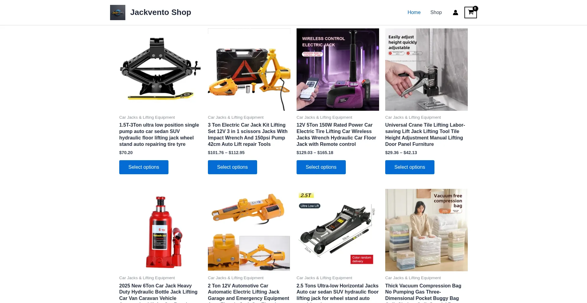 Website screenshot of Jackvento.shop
