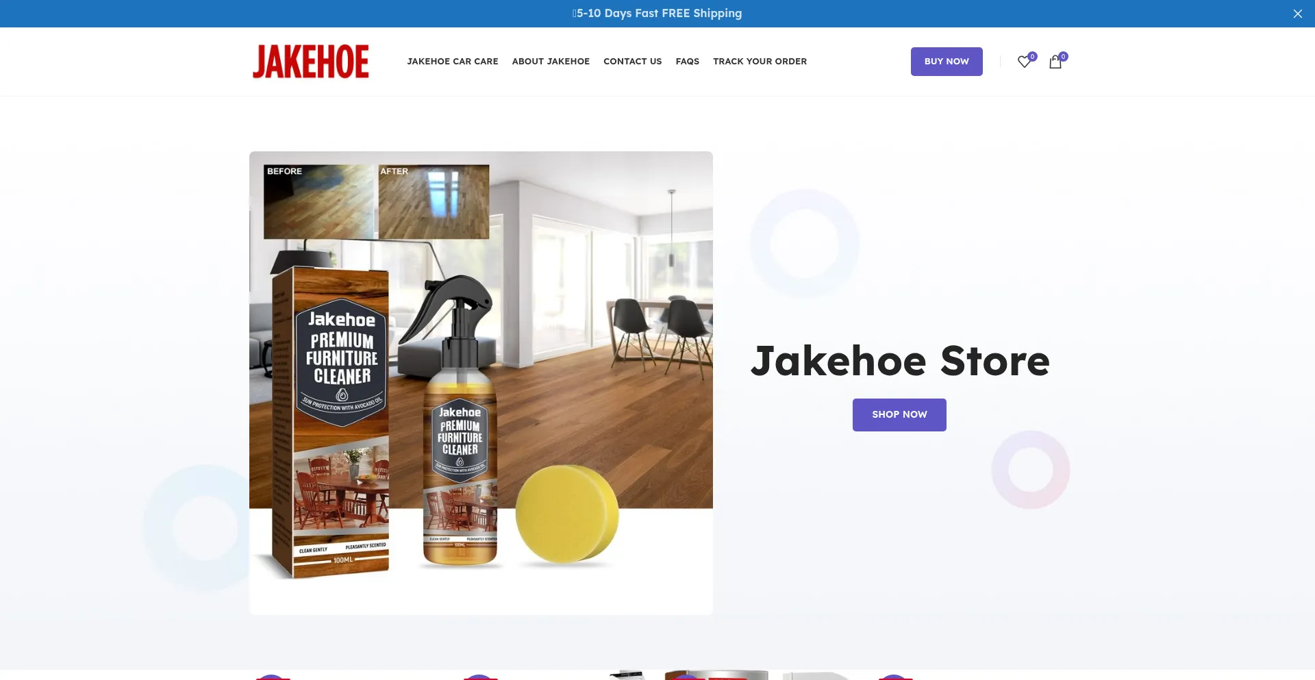 Website screenshot of Jakehoe.com