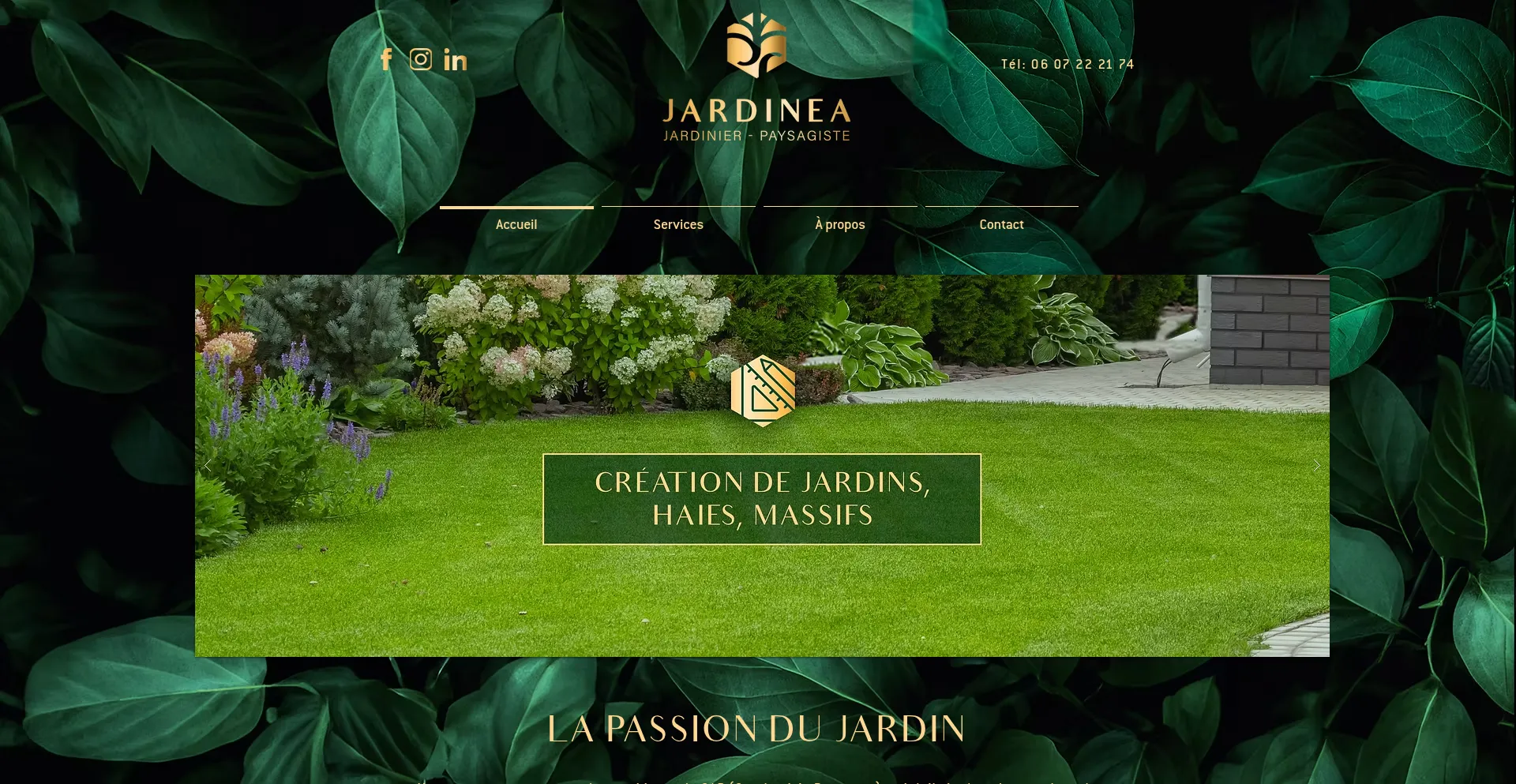 Website screenshot of Jardinea.com