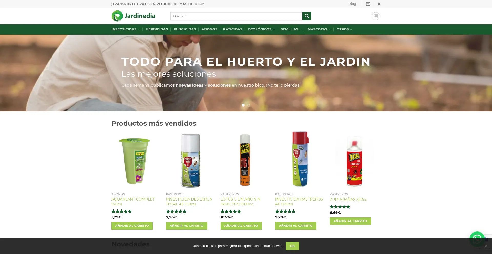 Website screenshot of Jardinedia.com