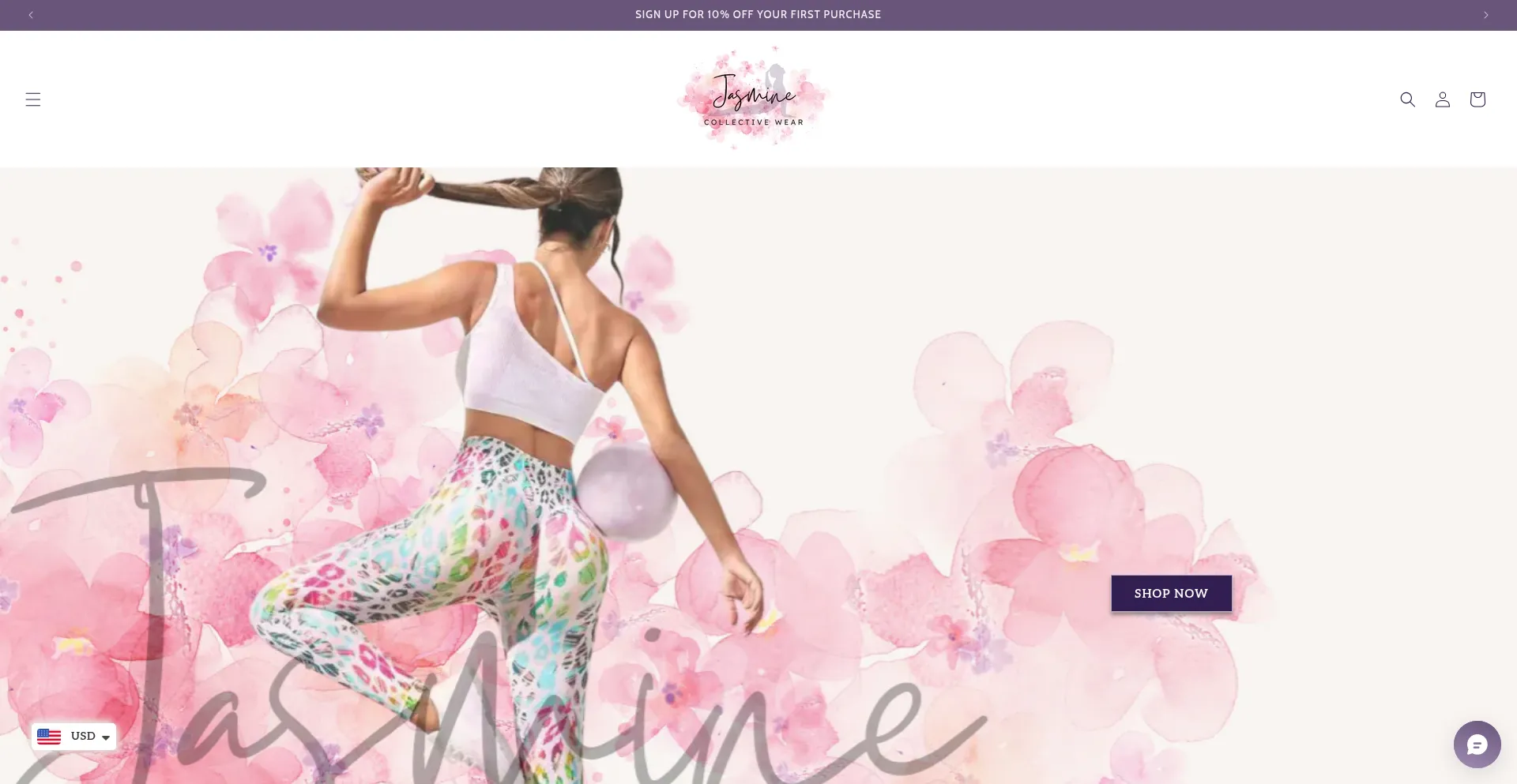 Website screenshot of Jasminecollective.com