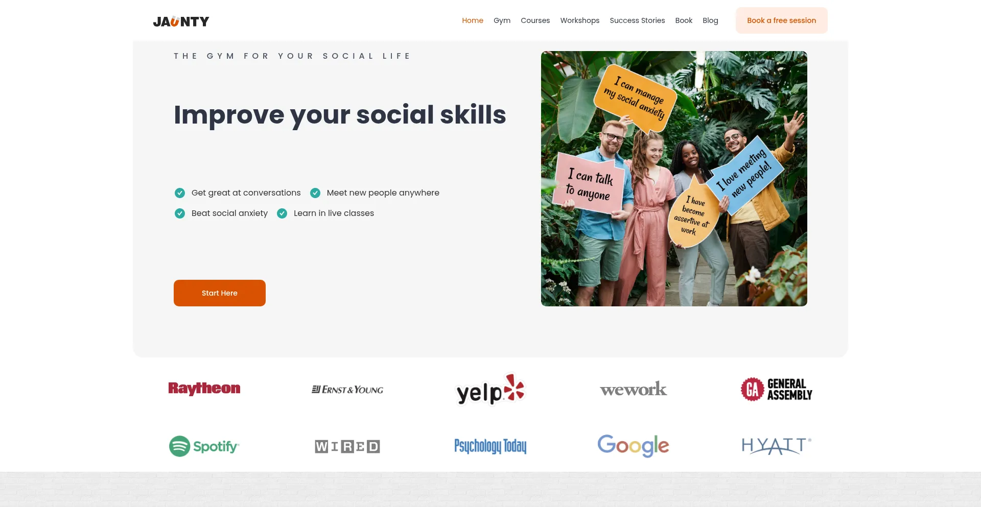 Website screenshot of Jaunty.org