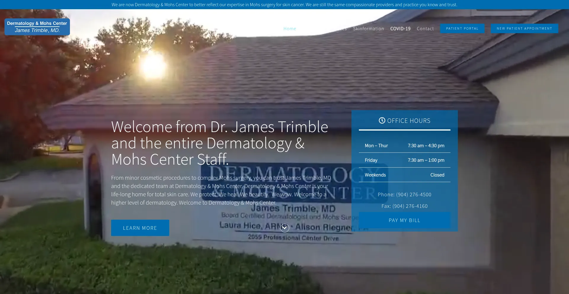 Website screenshot of Jaxdmc.com
