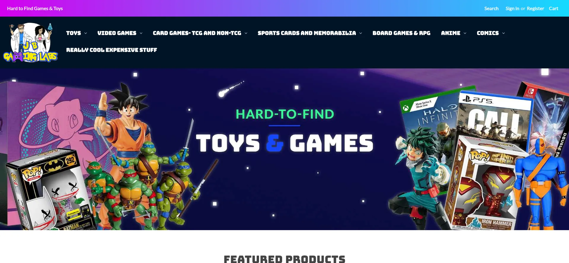 Website screenshot of Jbgaminglabs.com