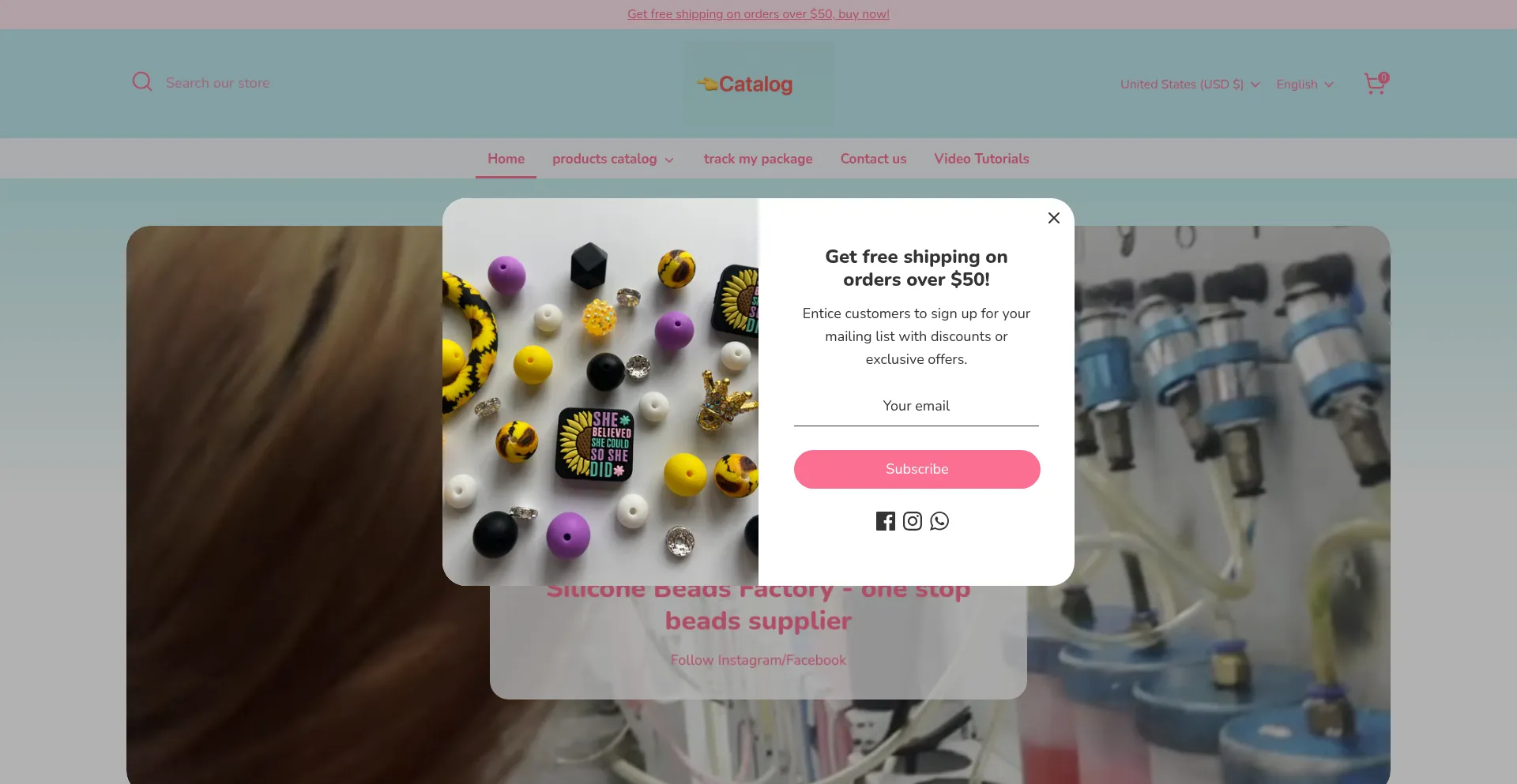 Website screenshot of Jcflowbeads.com