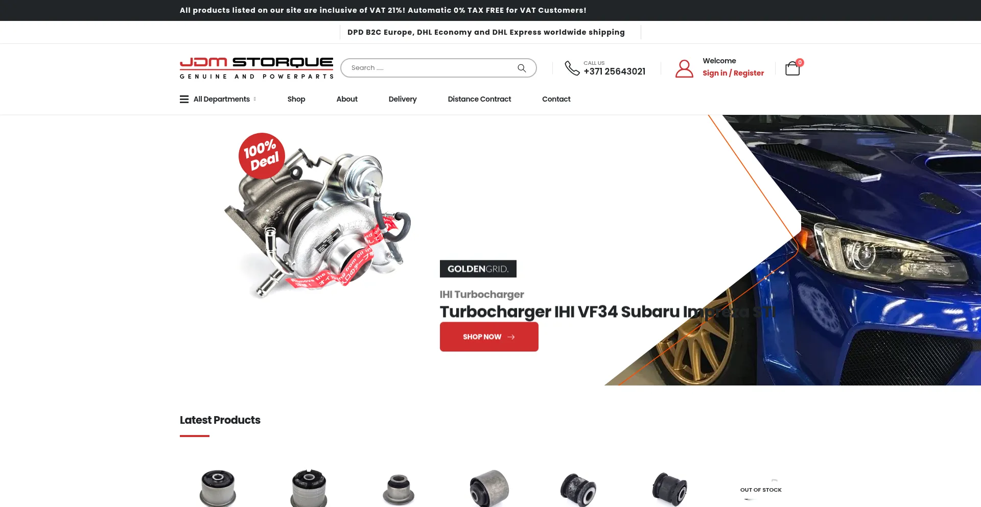 Website screenshot of Jdmstorque.com
