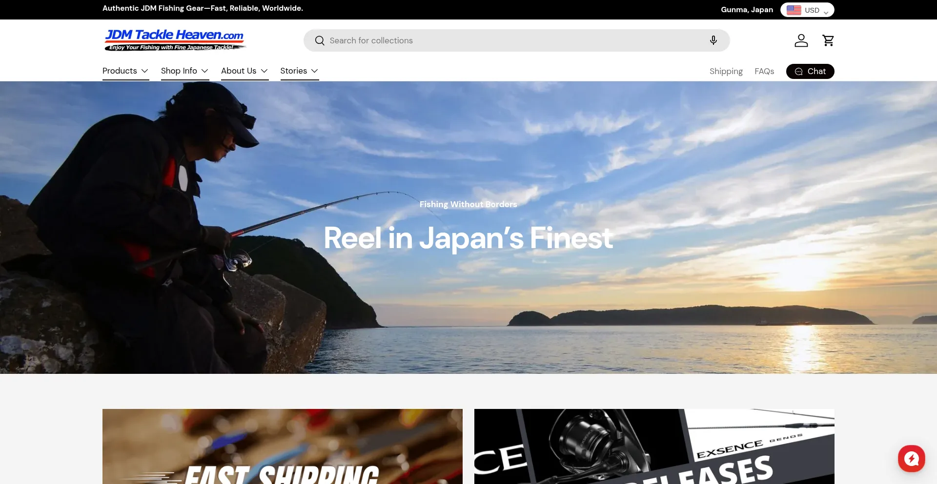 Website screenshot of Jdmtackleheaven.com