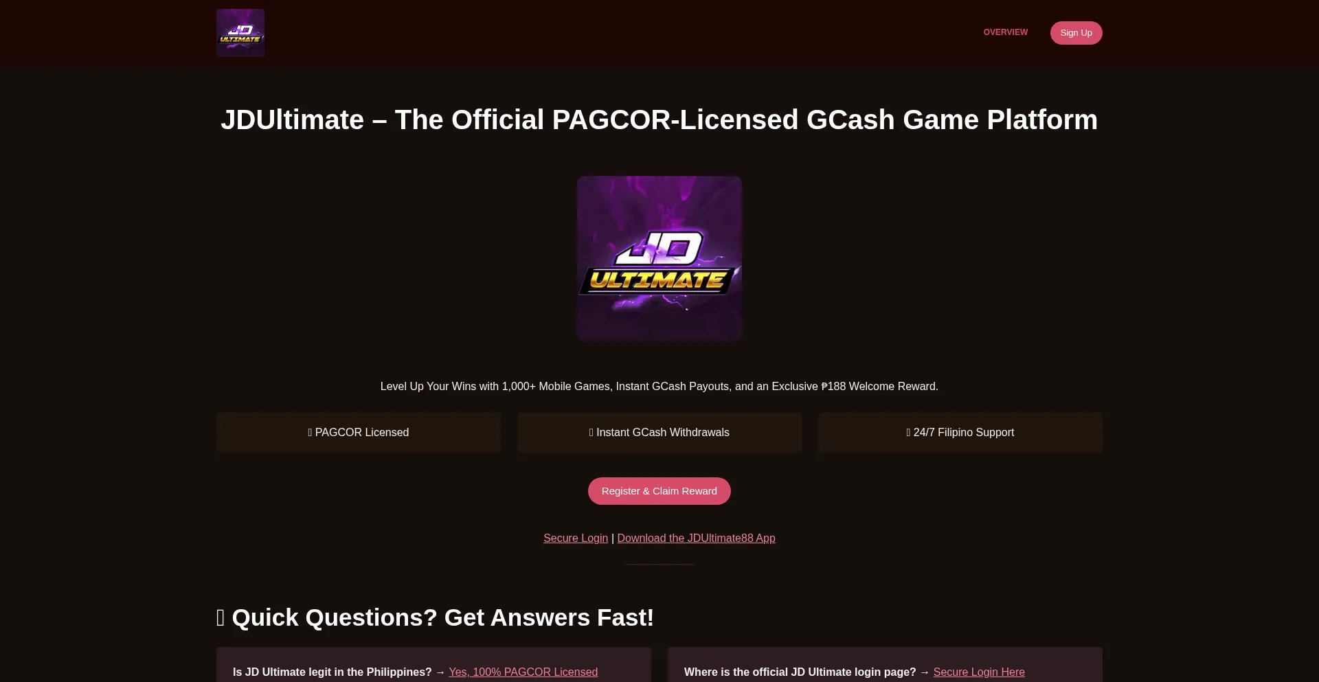 Website screenshot of Jdultimate.net