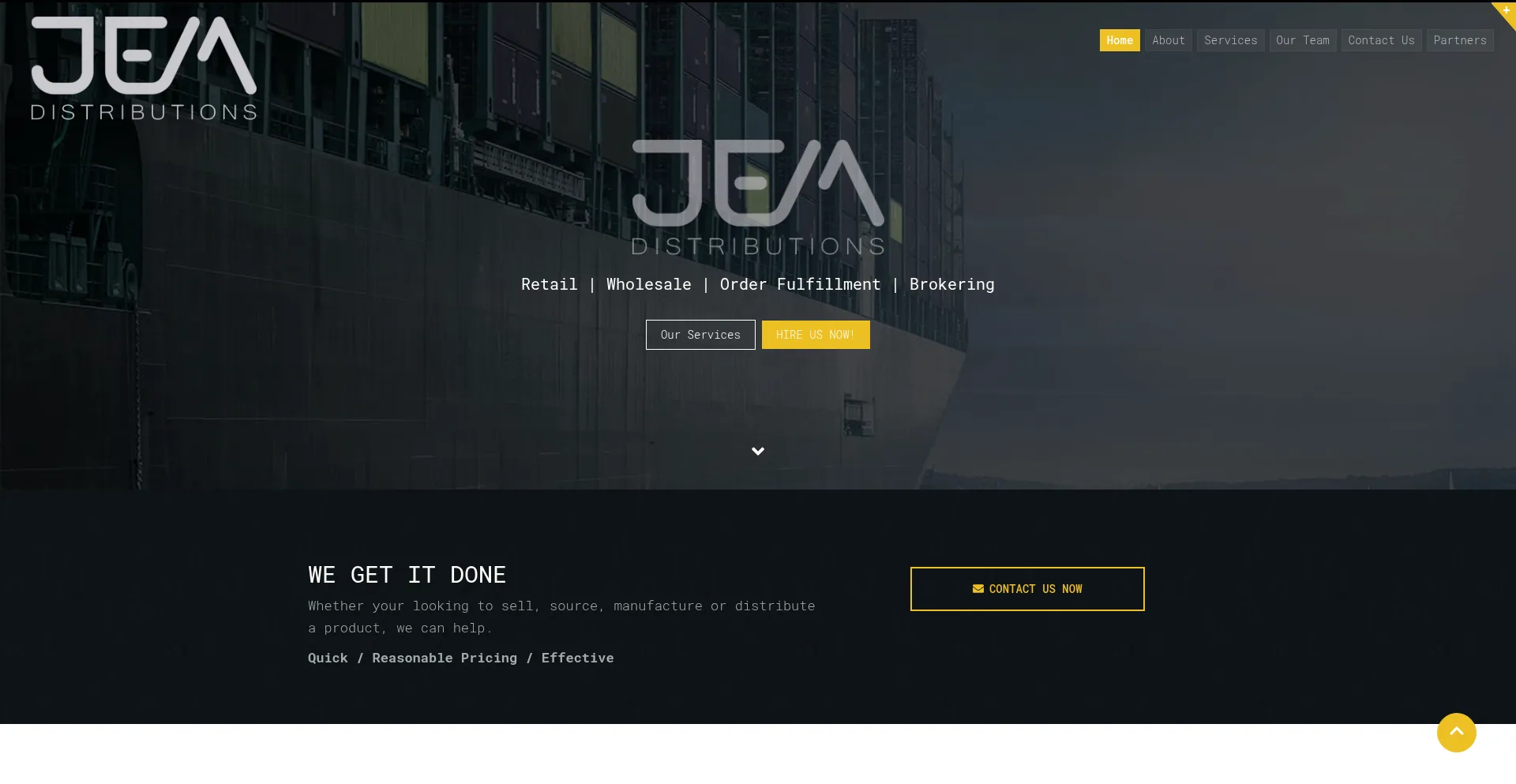 Website screenshot of Jemdistro.com