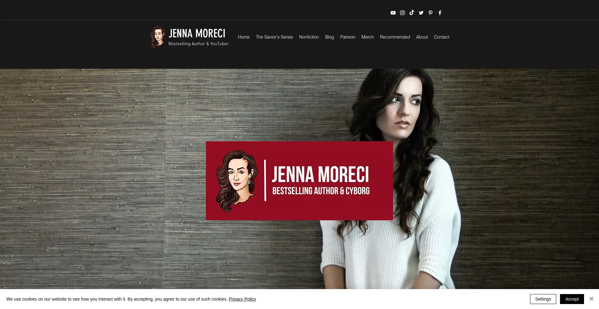Website screenshot of Jennamoreci.com