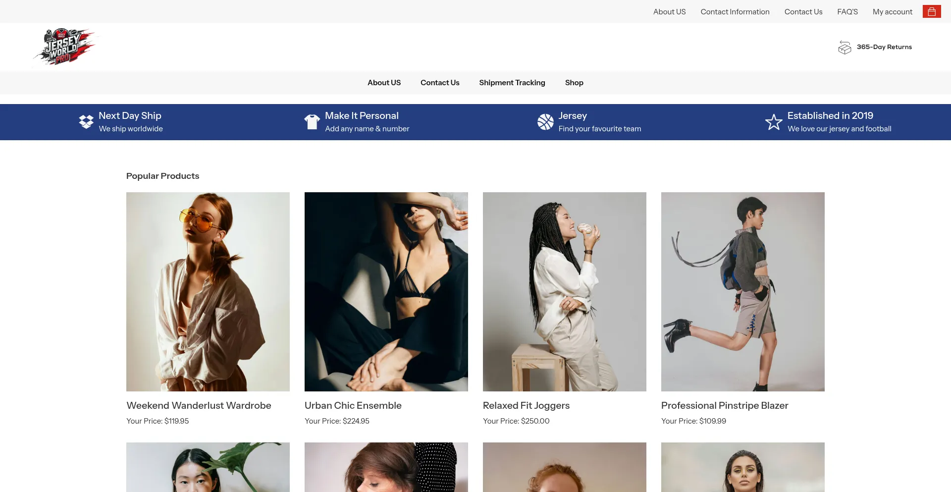Website screenshot of Jerseyhollk.com