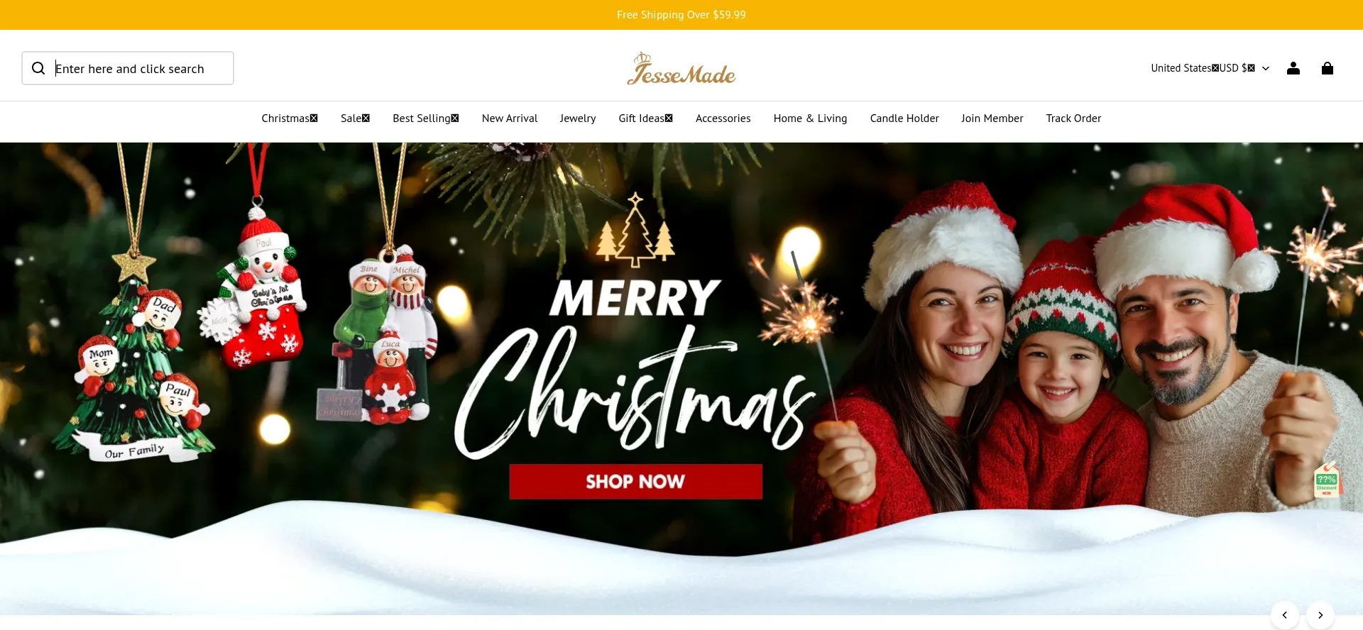 Website screenshot of Jessemade.com