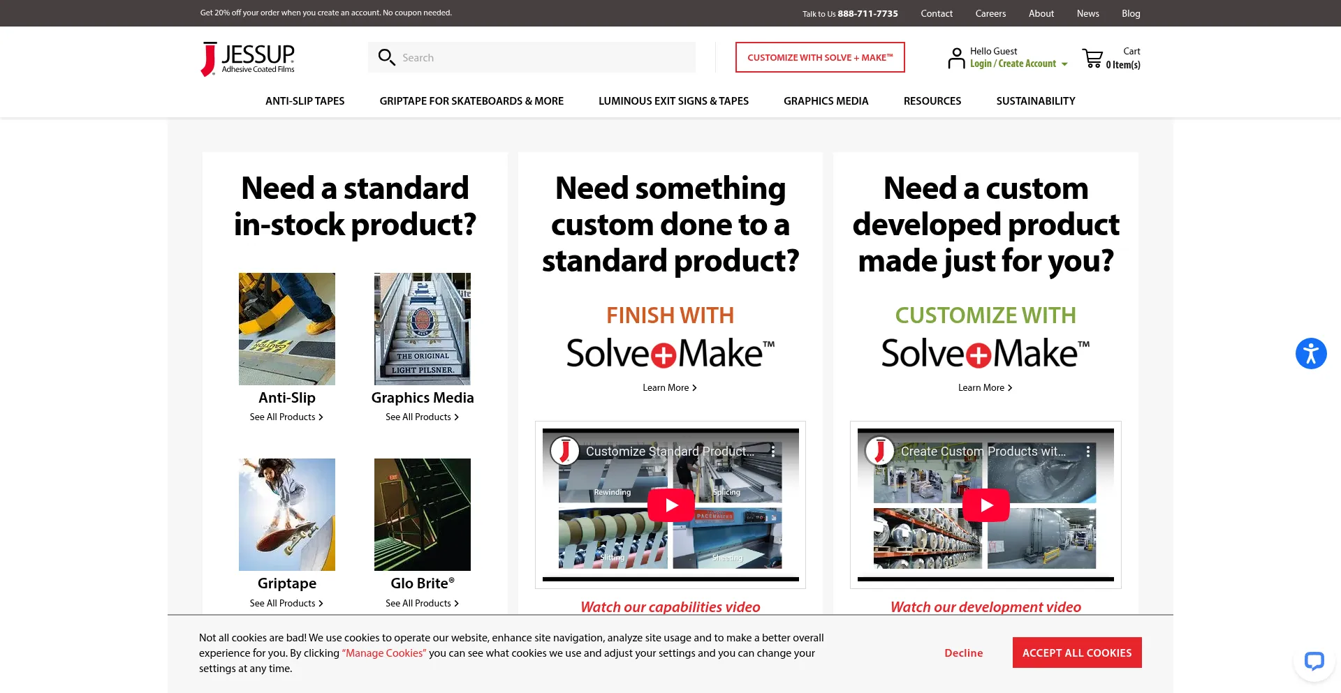 Website screenshot of Jessupmfg.com