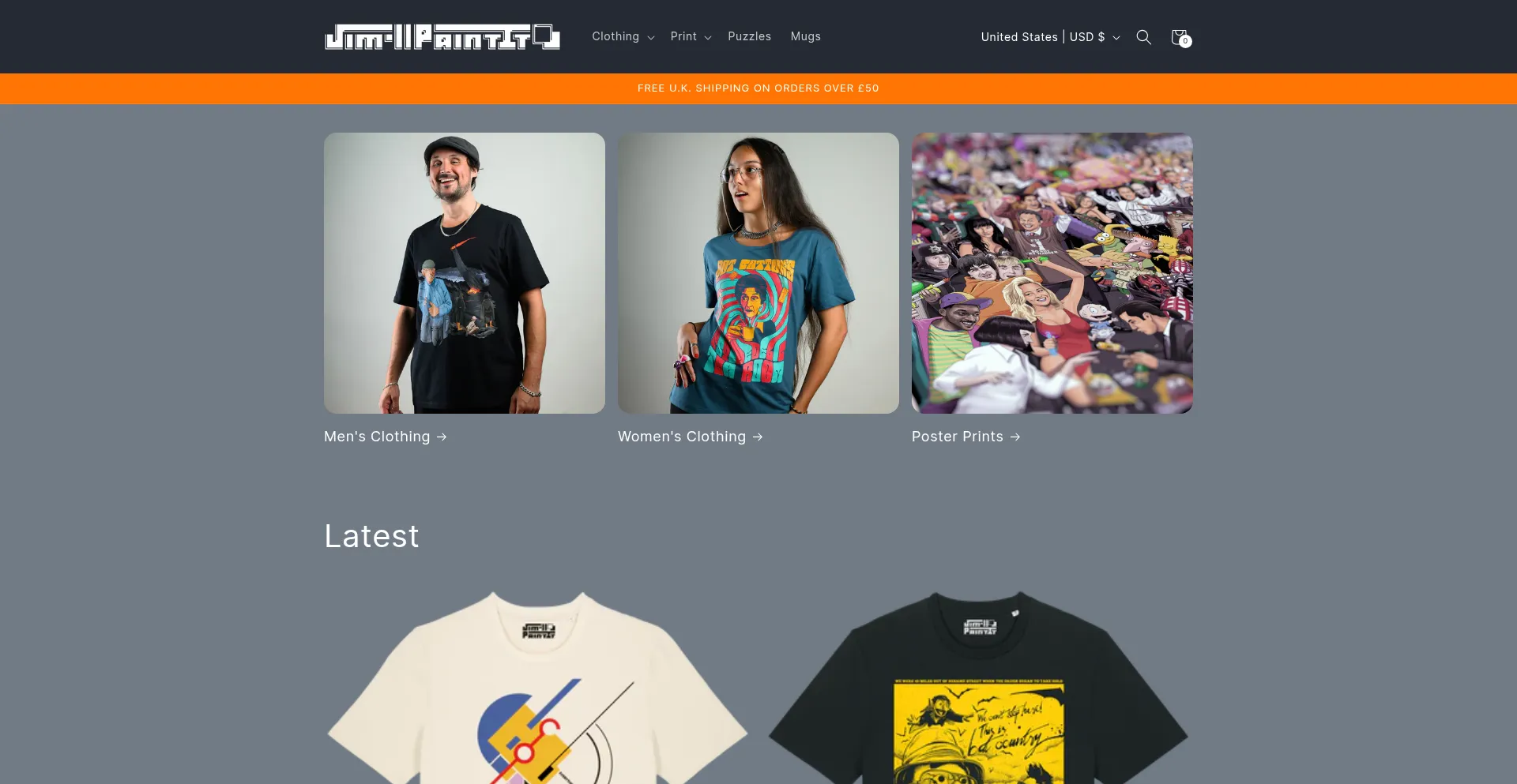 Website screenshot of Jimll.co.uk