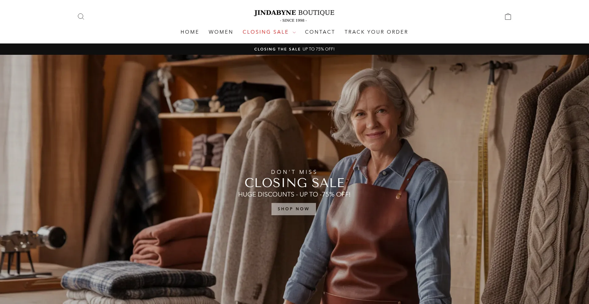 Website screenshot of Jindabyne-boutique.com