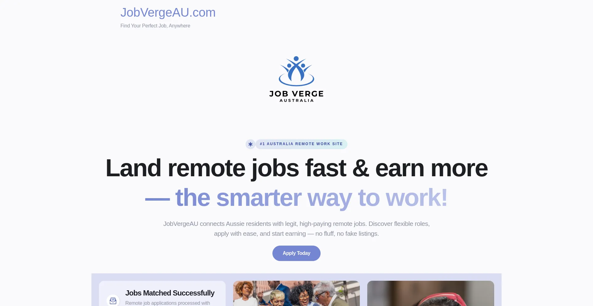 Website screenshot of Jobvergeau.com