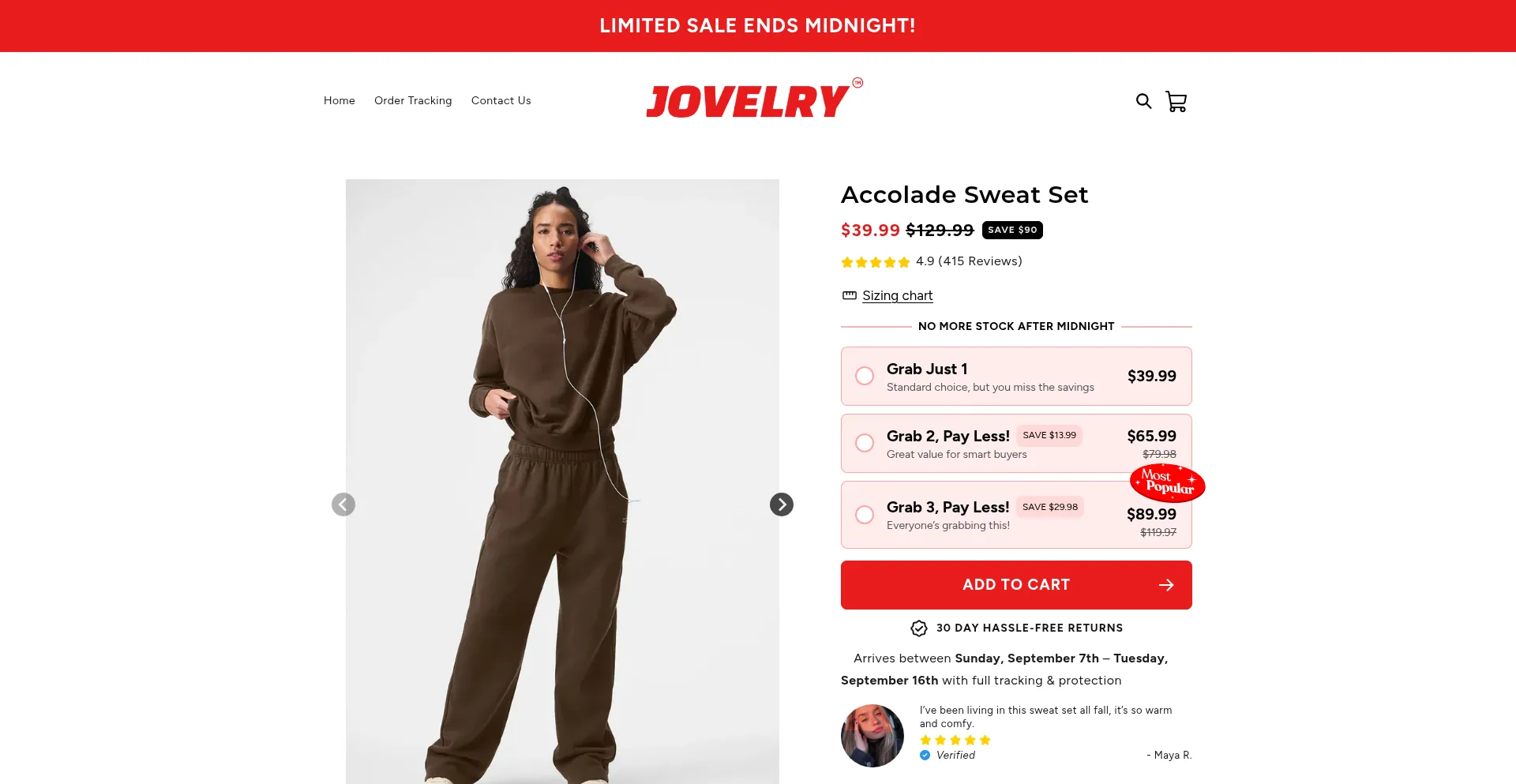 Website screenshot of Jovelry.com