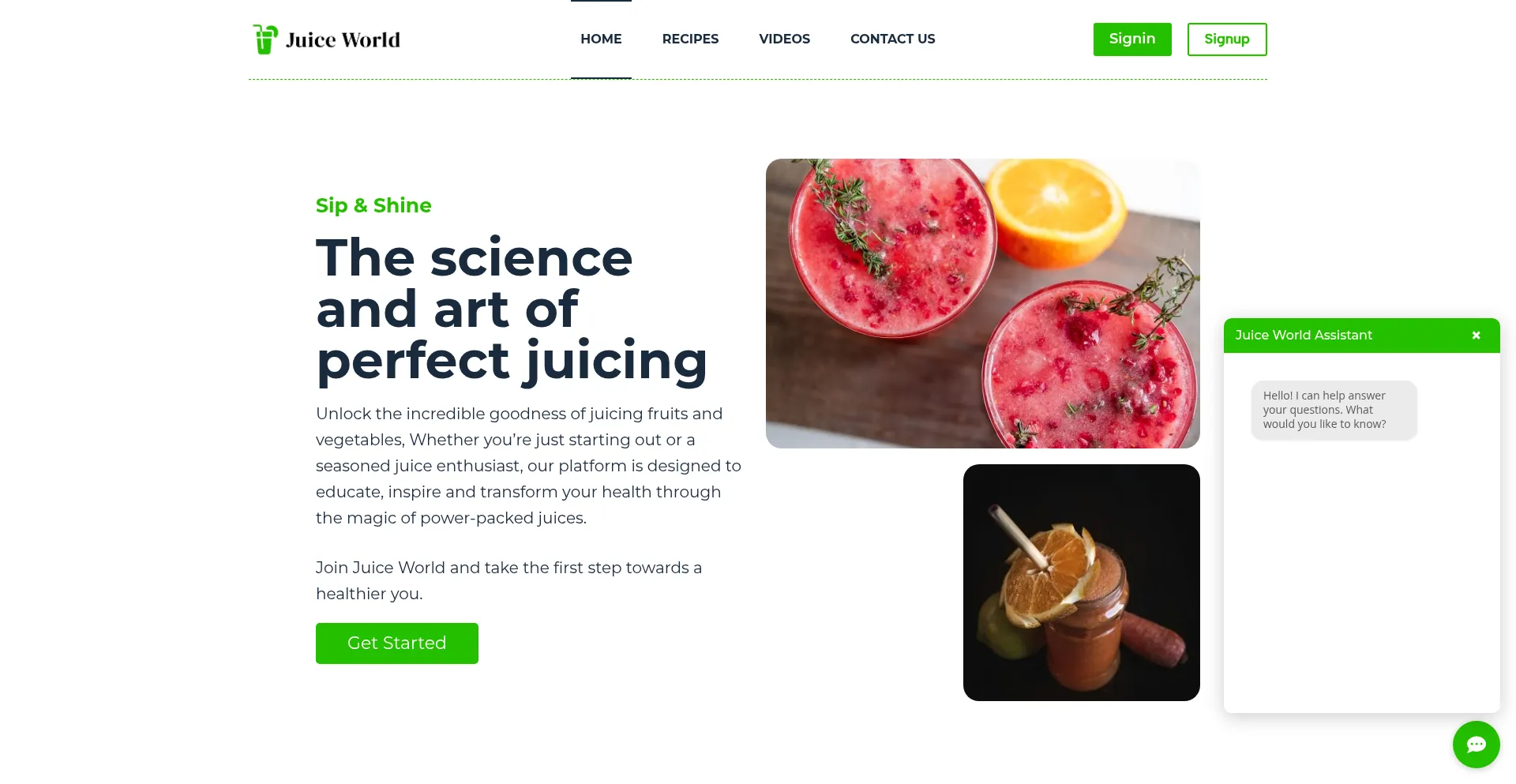 Website screenshot of Juiceeworld.com