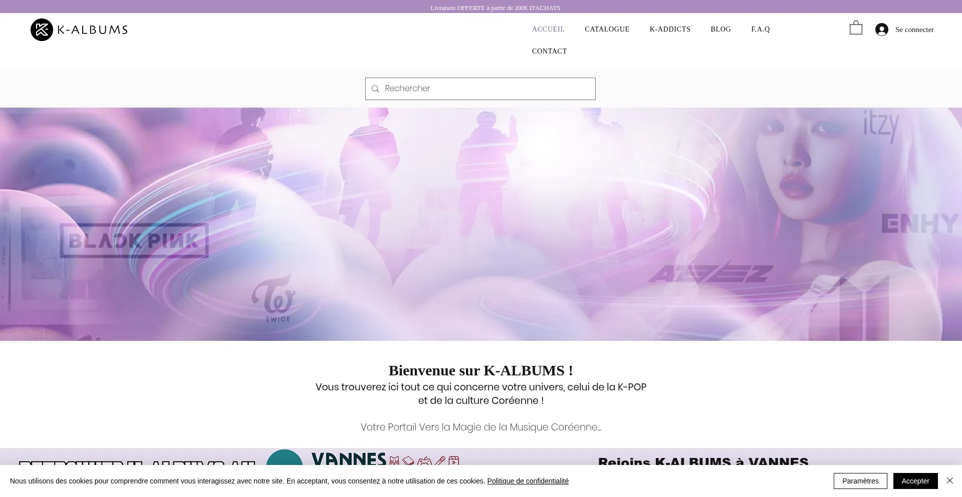 Website screenshot of K-albums.com