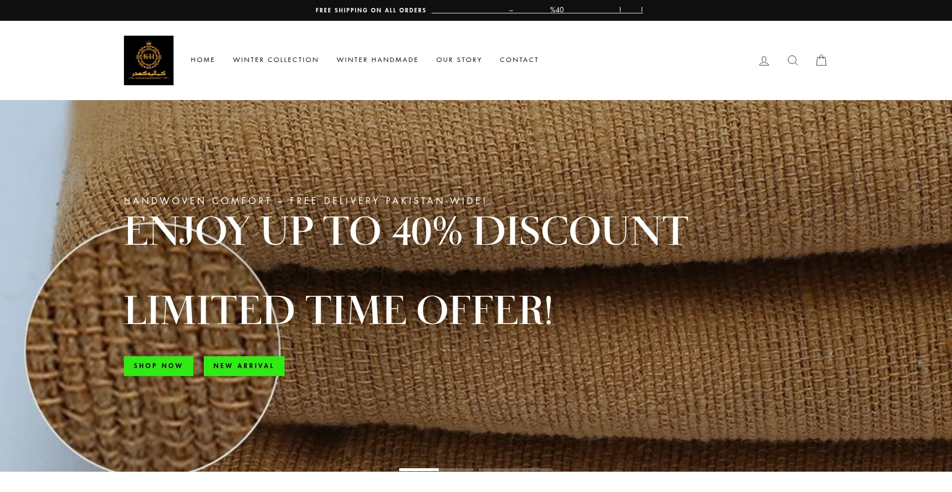 Website screenshot of Kamaliakhaddar.agency