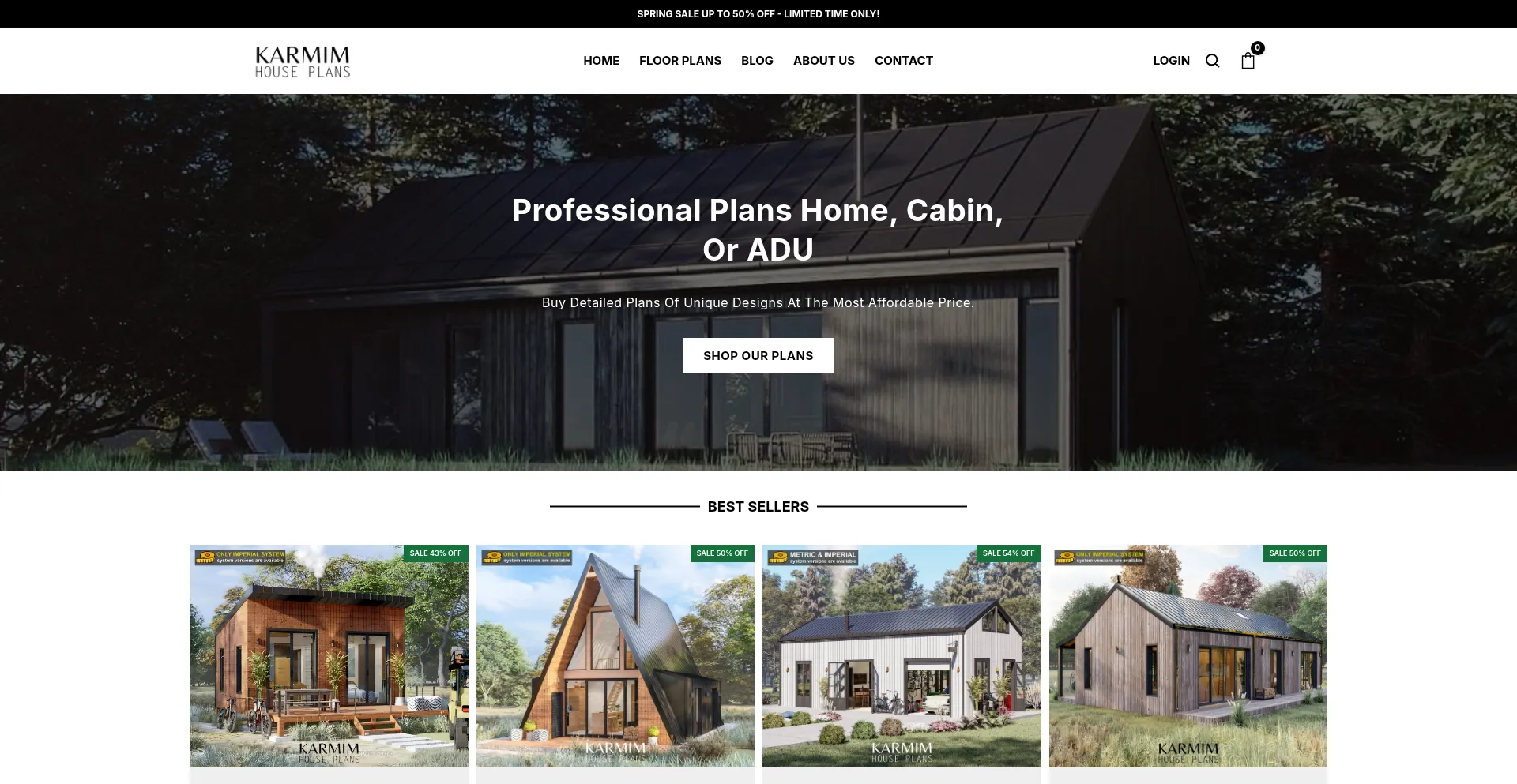 Website screenshot of Karmimplans.com