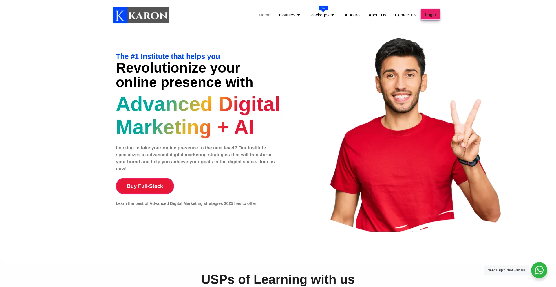 Website screenshot of Karondigital.com