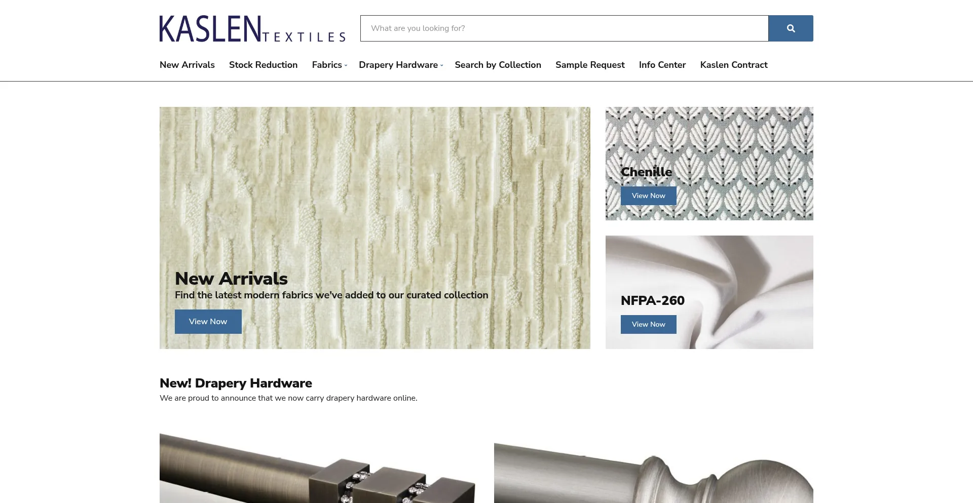 Website screenshot of Kaslentextiles.com