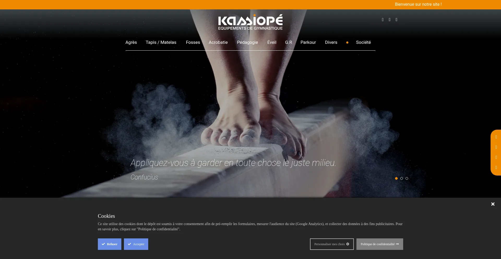 Website screenshot of Kassiope.fr