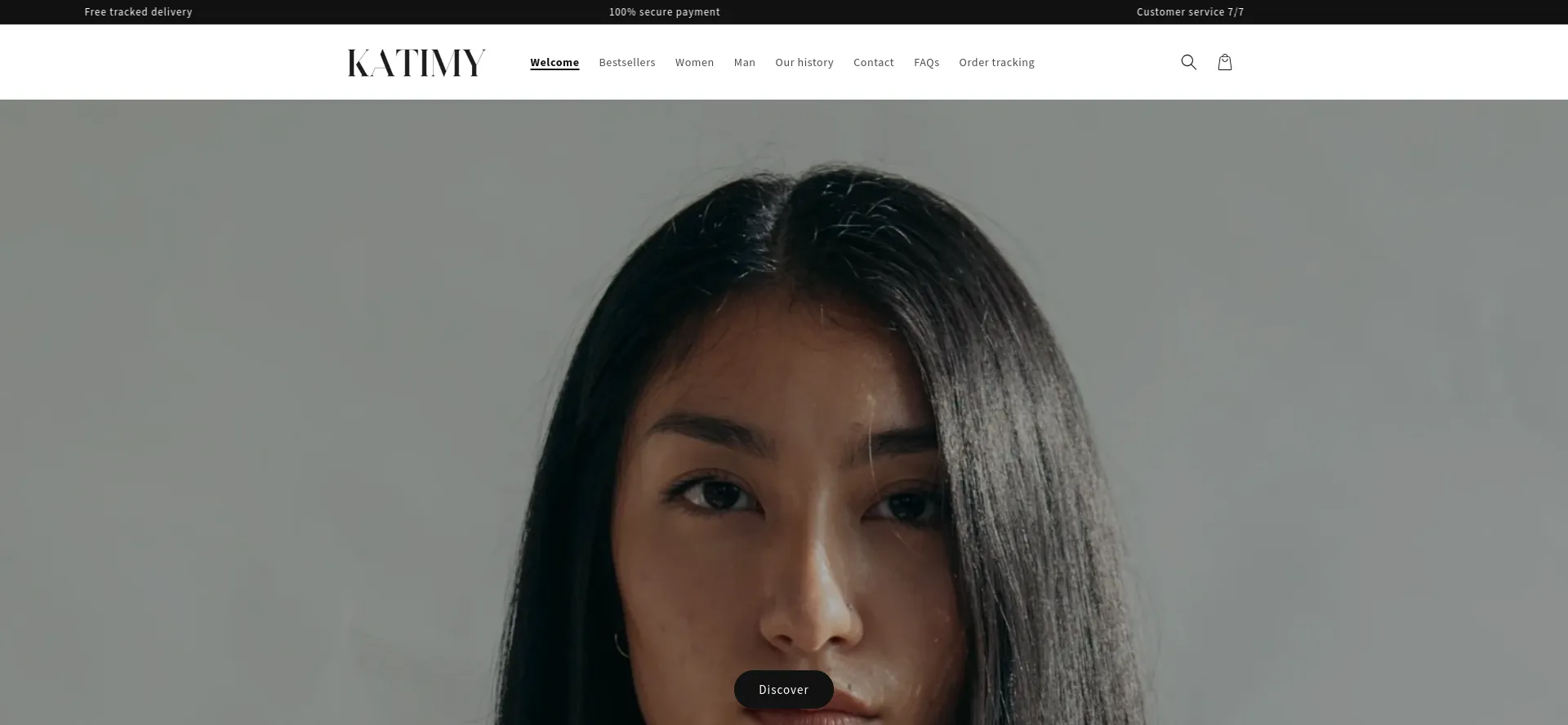 Website screenshot of Katimy.com