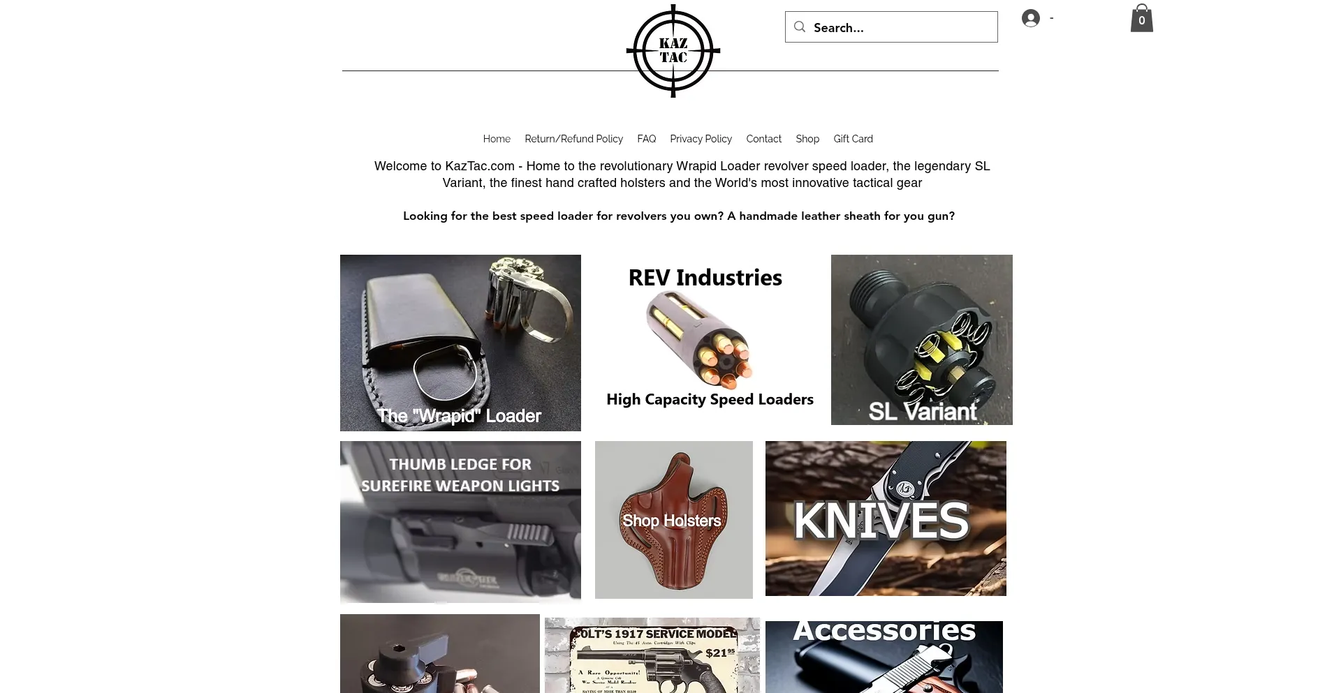Website screenshot of Kaztac.com