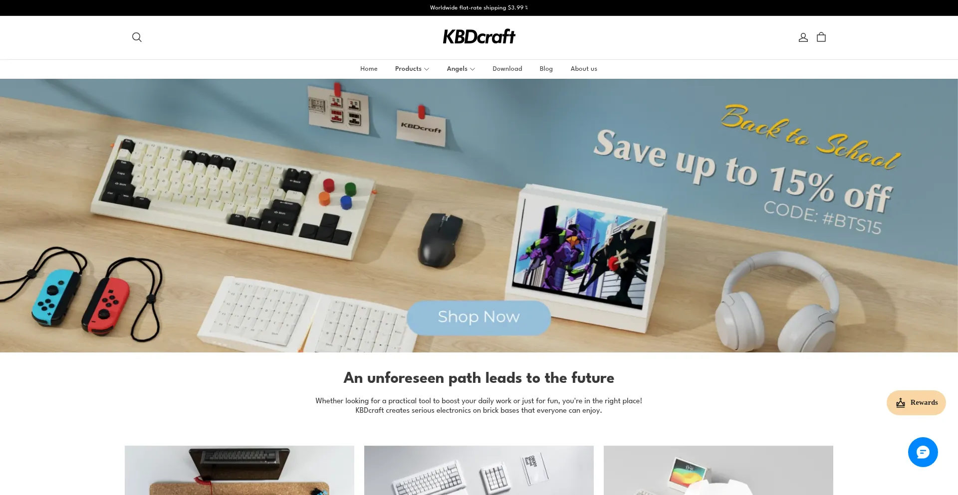 Website screenshot of Kbdcraft.store