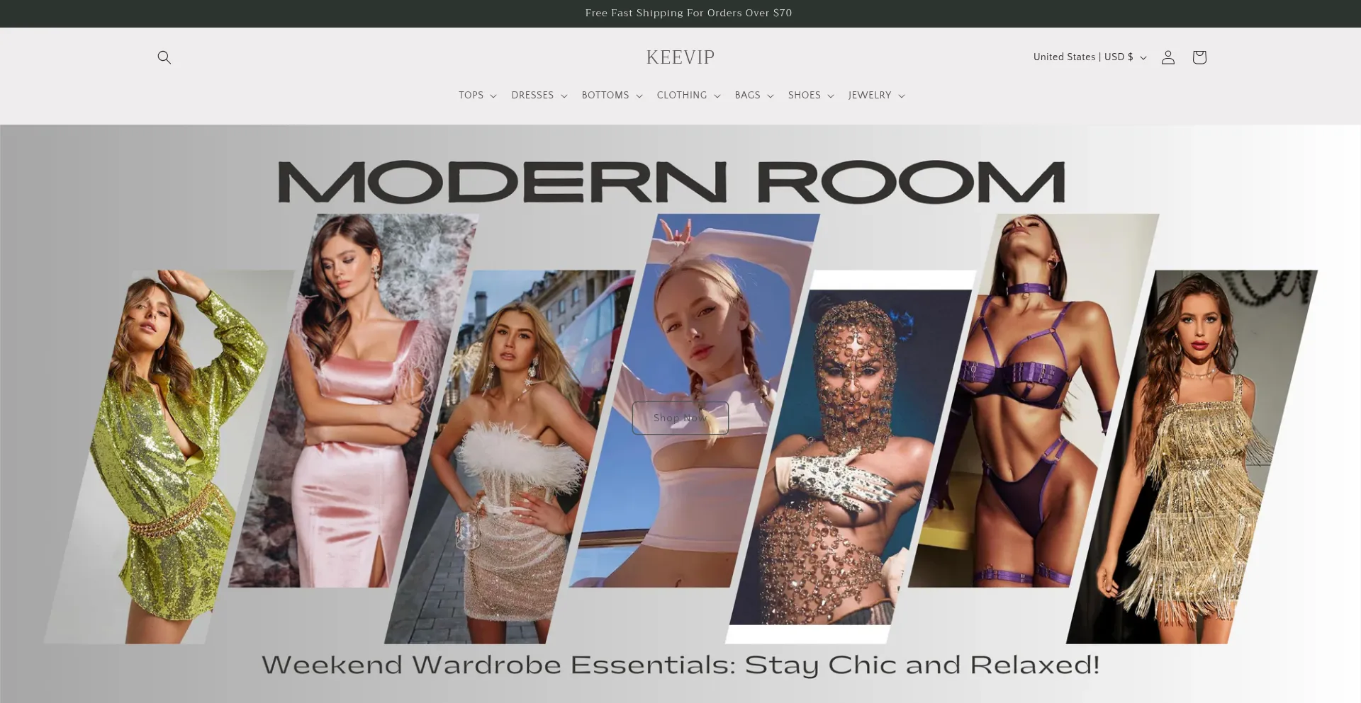 Website screenshot of Keevip.com