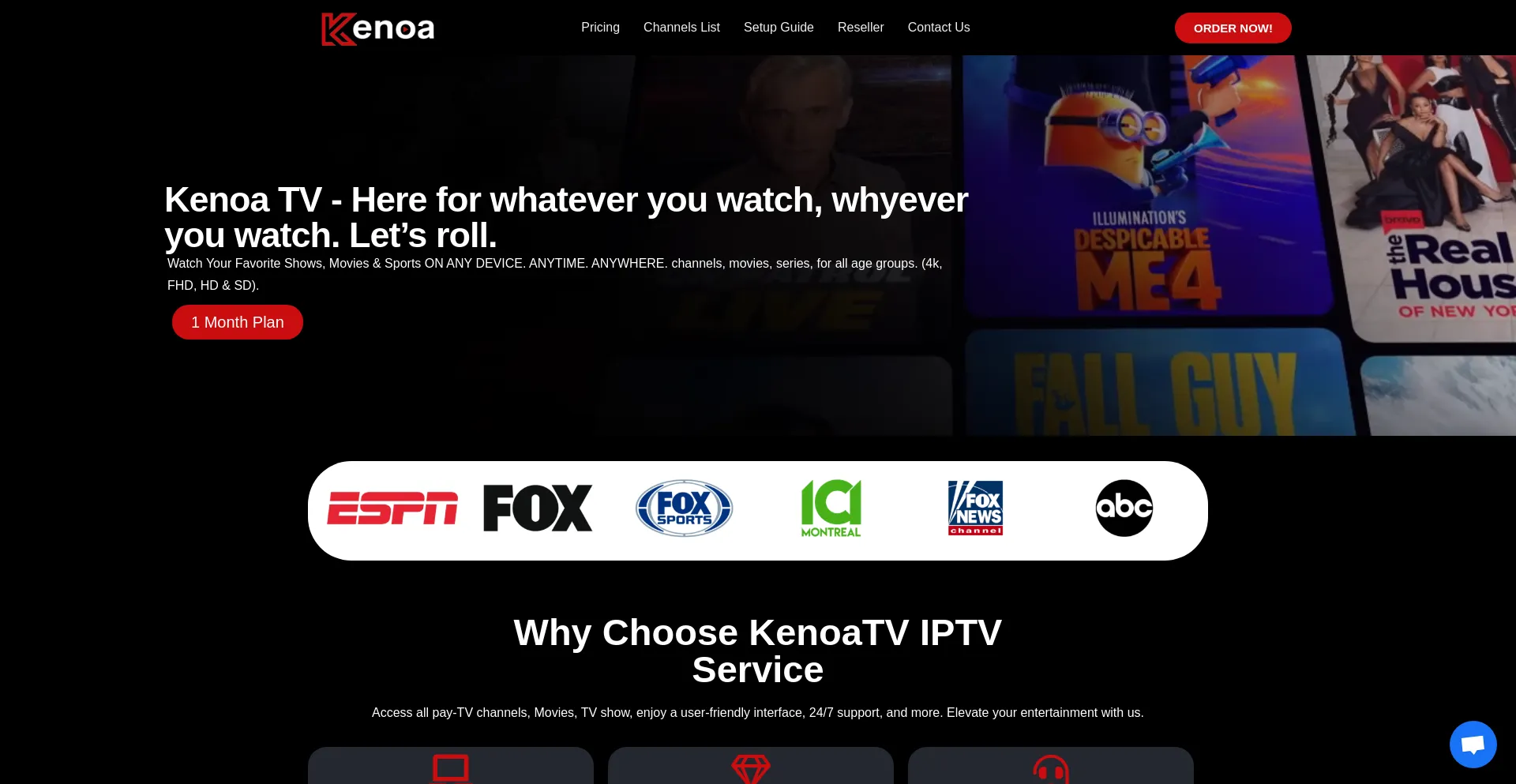 Website screenshot of Kenoatv.shop