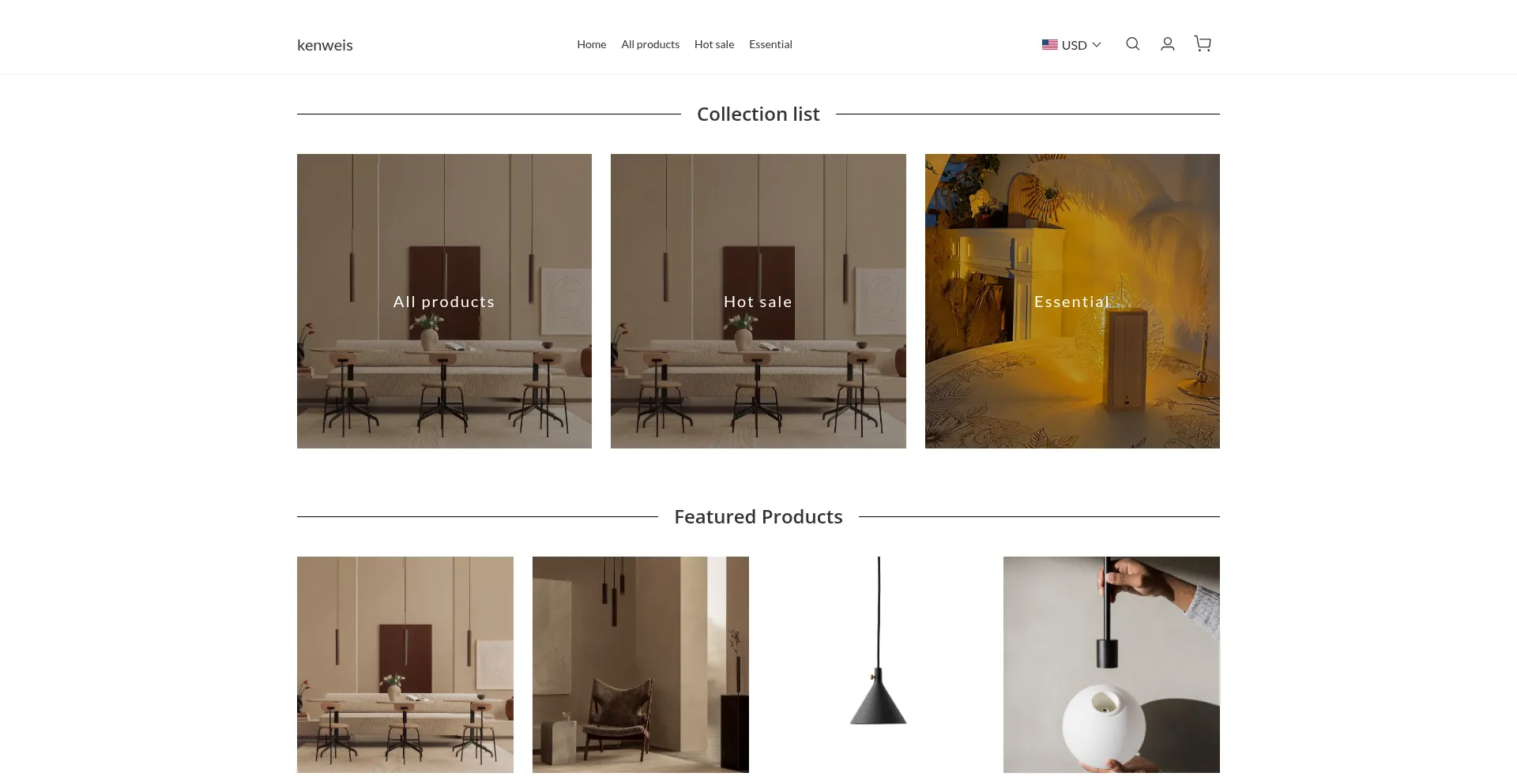 Website screenshot of Kenweis.com