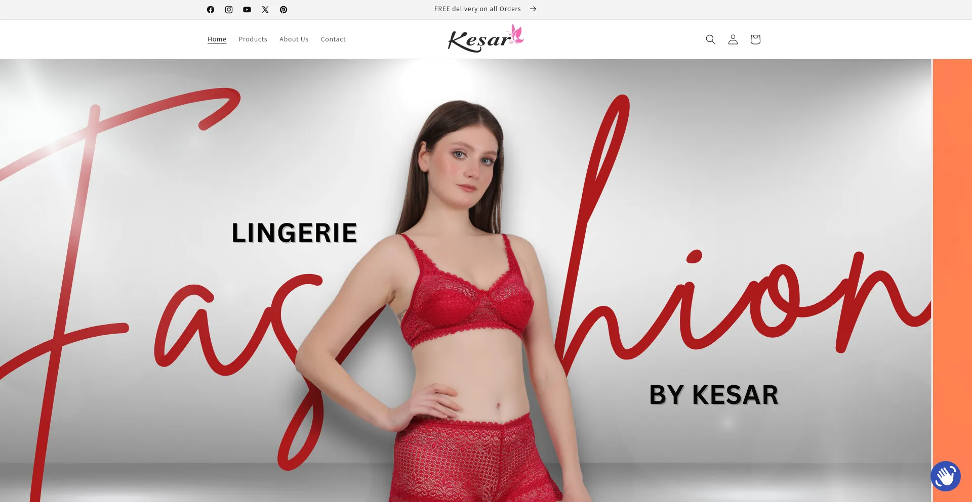 Website screenshot of Kesarlingeries.com