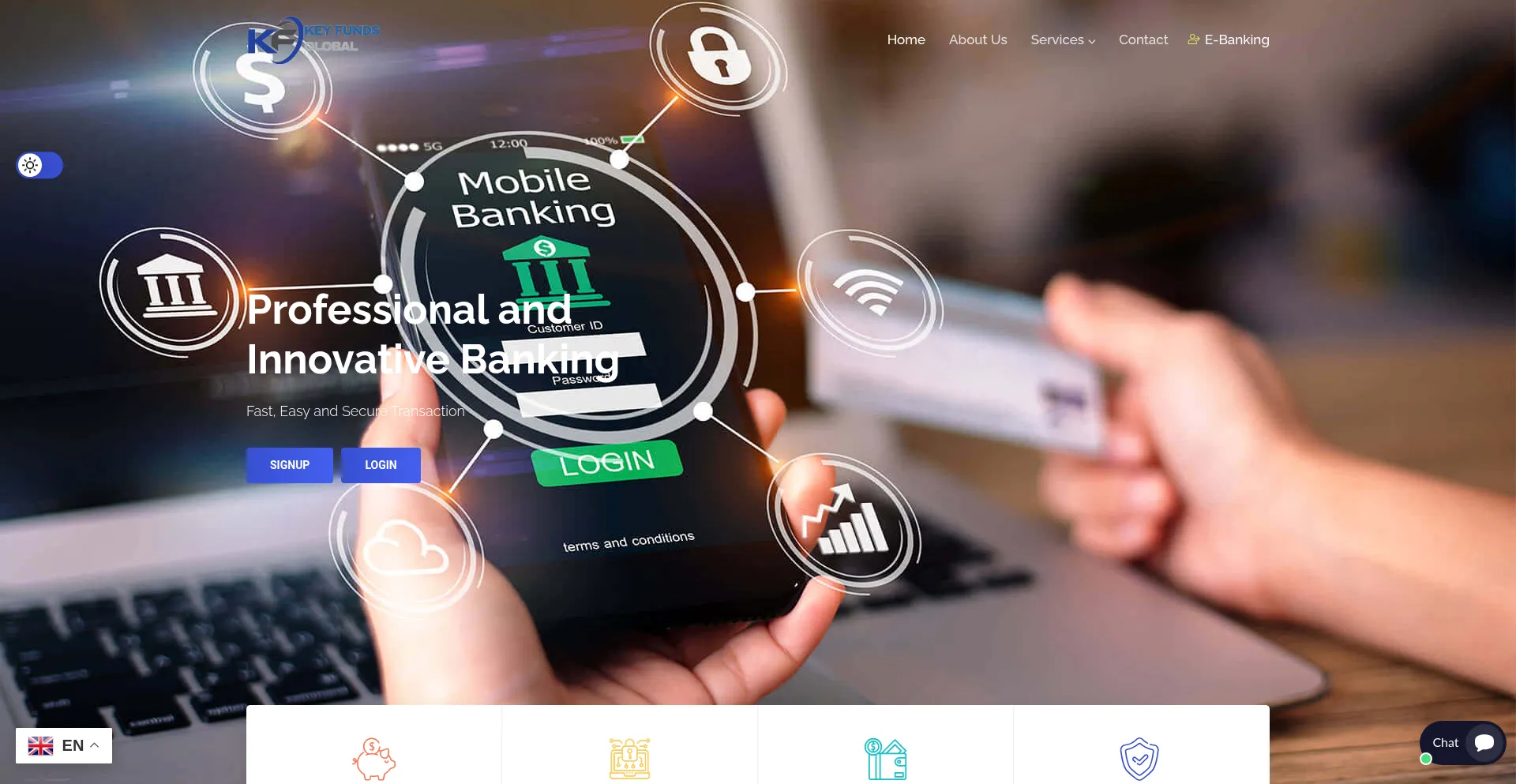 Website screenshot of Key-fg.org