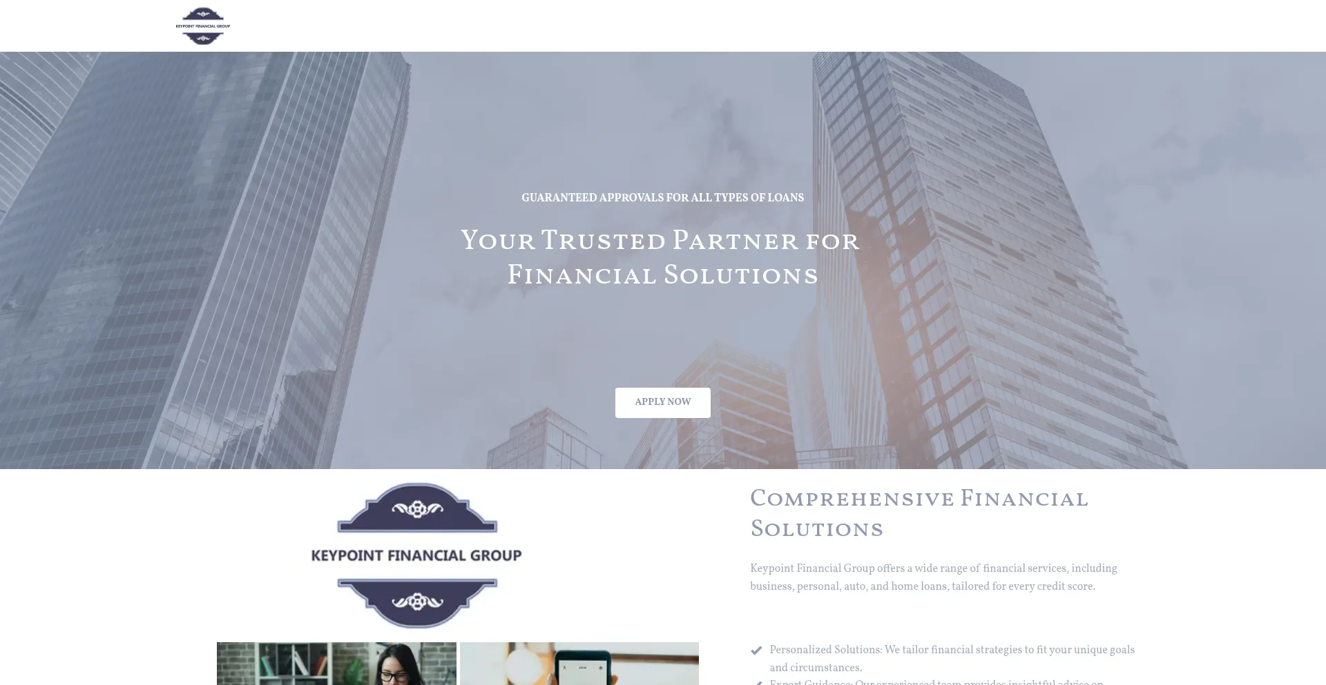 Website screenshot of Keypointfg.com
