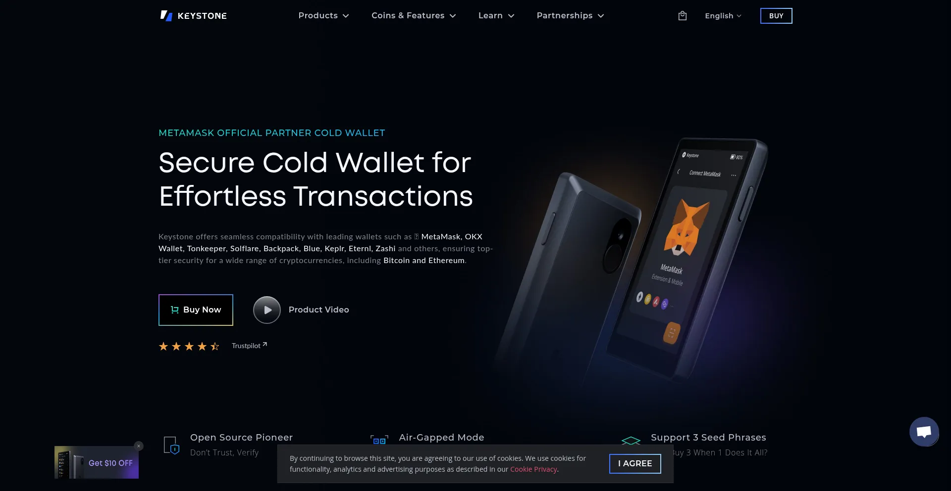 Website screenshot of Keyst.one