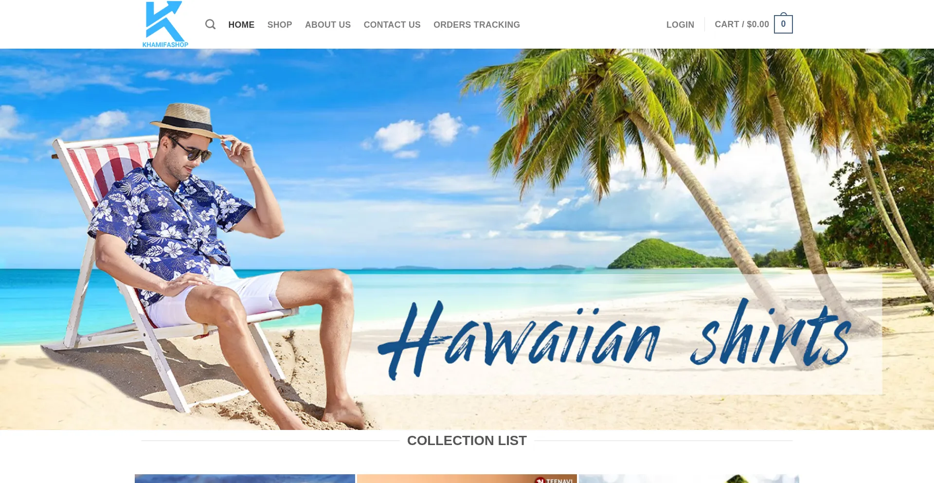 Website screenshot of Khamifashop.top