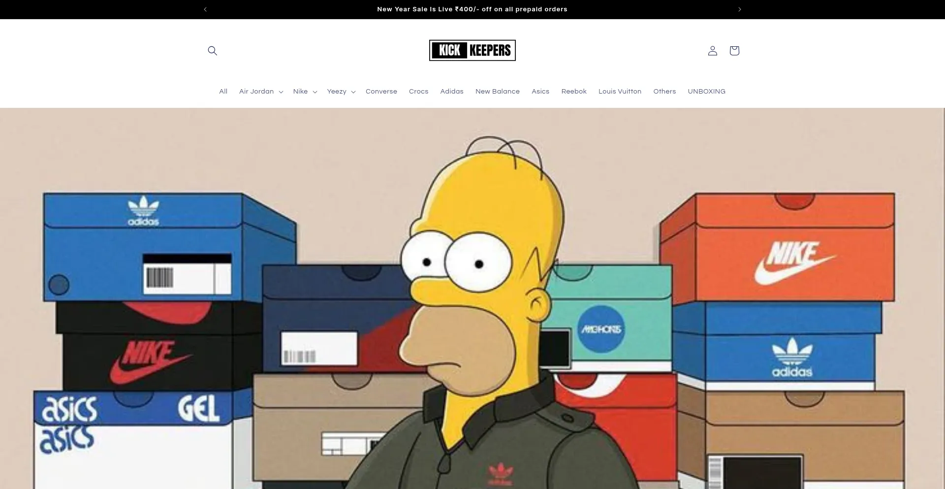 Website screenshot of Kickkeepers.com