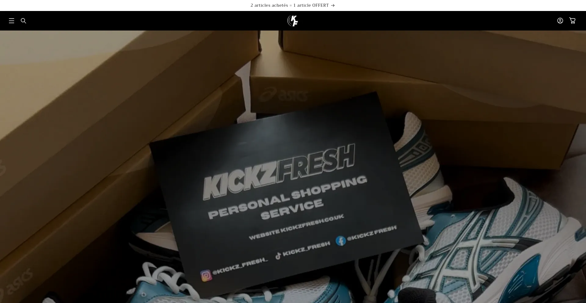 Website screenshot of Kickzfresh-fr.com