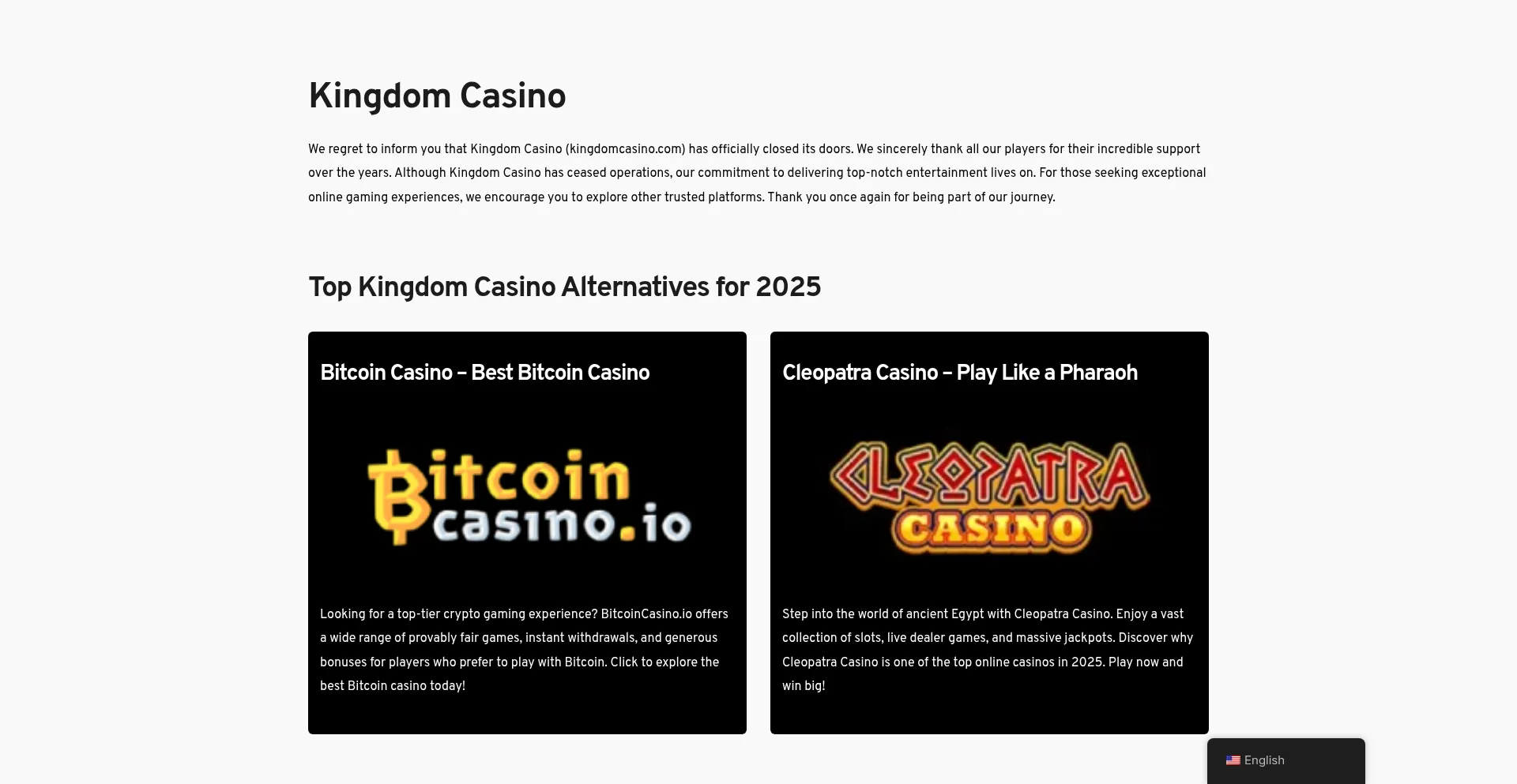 Kingdomcasino.com est-il Sûr et Fiable ?