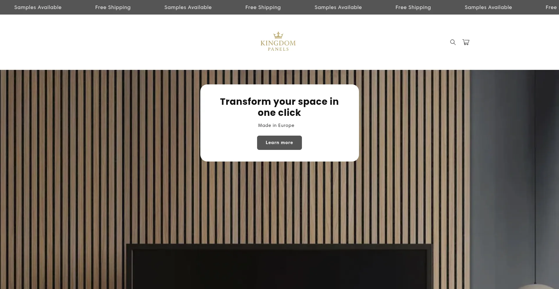 Website screenshot of Kingdompanels.store